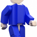 SEVÁČEK-Figur in Blau – groß und klein