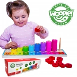 Woopie Green Montessori Holz-Zähl- und Farbpuzzle, 56 Teile