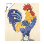 Montessori-Holzpuzzle Hahn mit Griffen VIGA