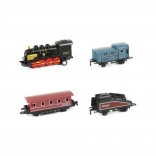 Mini-Lokomotive mit drei Waggons