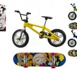 Finger-BMX-Rad und Skateboard – verschraubtes Miniset 10 cm
