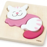 Holzpuzzle für Kinder Katze Viga
