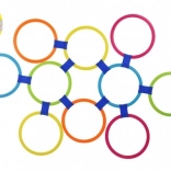 Teddies bunte Sprungringe mit Verbindern, Set mit 10 Stück