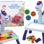 Mini-Projektor und Tisch 2-in-1 Einhorn blau