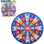 Soft-Dartscheibe mit Pfeilen und Bällen 36 cm