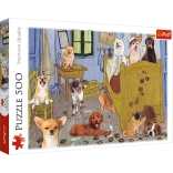 Puzzle 500 Teile – VAN GOGHs Zimmer: Hunde-Revolution Trefl