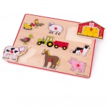 Einlegepuzzle Bauernhof Bigjigs Toys