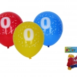Luftballons 30 cm mit Zahl 0 – Set 5 Stk.