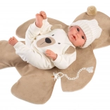 Llorens New Born realistische sprechende Babypuppe 36 cm mit weichem Körper