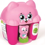Weiche CLEMMY-Bausteine in Box mit Deckel, Katze, 6 St. – CLEMENTONI