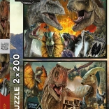 Puzzle 2×200 Teile – prähistorische Welt JURASSIC WORLD
