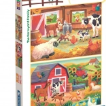 Puzzle Familie vom Bauernhof 2×20 Teile CLEMENTONI