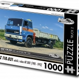 Puzzle Retro Autos Liaz 110.031 Pritsche mit Arm HR 3001, 1000 Teile