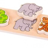 Bigjigs Baby Holz Safari Puzzle