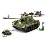 Sluban Army mittlerer Panzer 2-in-1 und Flugabwehrkanone Bausteine-Set