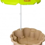 Sandkasten Blume EKO mit Sonnenschirm beige DOLONI