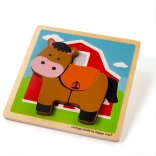 Einlegepuzzle Pferdchen Bigjigs Toys