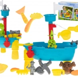 Piratenschiff-Spieltisch mit Sandkasten