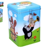 Spardose KRTEK, Blech, mit Schloss, 11 × 15 cm