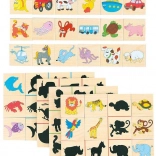 Holzpuzzle Finde den Schatten