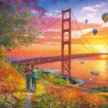 Puzzle Spaziergang zur Golden Gate Bridge 2000 Teile