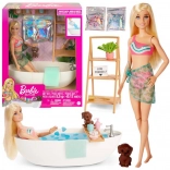 Barbie Relax – Bad mit Konfetti-Schaum und Badewanne, blonde Puppe und Zubehör