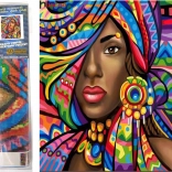 Diamantmalerei Afrikanerin 30x40 cm