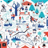 Winterliches Puzzle mit 1000 Teilen