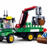 Sluban Bauernhof Traktor mit Baumstamm-Anhänger