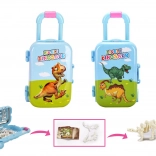 Dinosaurier-Skelett im Koffer