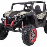 Elektrische Kinder-Buggy 4x4 mit Fernbedienung, LED und MP3 – Camouflage