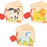 Holzmini-Bilderbuch für Kinder Goki