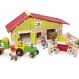 Jeujura Holzbaukasten Mittelgroßer Bauernhof