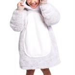 Kuscheldecke mit Kapuze Hase für Kinder