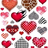 Kleines Blatt mit Bügelflicken in Herzform