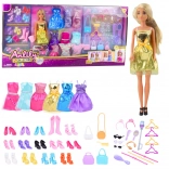 Großes Mode-Set Anlily Puppe Kleider und Zubehör 65 Stk.