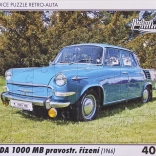Puzzle Škoda 1000 MB Retro-Auto 40 Teile