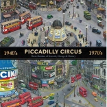 Puzzle Piccadilly Circus über die Jahrzehnte 1000 Teile GIBSONS