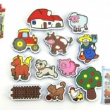 Badeaufkleber Meine ersten Tiere: Bauernhof 12 Stk mit Netz