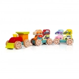 Holzzug mit Autos Holzpuzzle