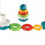 Wackelnder Dinosaurier mit Stapelringen (Pyramide) 16 cm