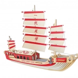 Woodcraft Holz-3D-Puzzle – japanisches Segelschiff