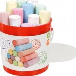 GOKI bunte Straßenmalkreiden im Eimer, 15 Stück