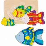 mehrschichtiges Puzzle Fisch goki