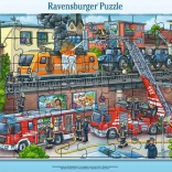 RAVENSBURGER Puzzle Feuerwehr im Einsatz 48 Teile