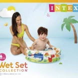 Aufblasbares Kinderplanschbecken mit Dinosauriern 61 × 22 cm Intex