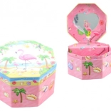 Musikschmuckkästchen mit Flamingo