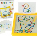 Magnettafel mit 100 Perlen Gelb