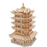 Holz-3D-Puzzle Yellow Crane Tower