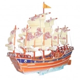 Holz 3D-Puzzle Farbiges Segelschiff